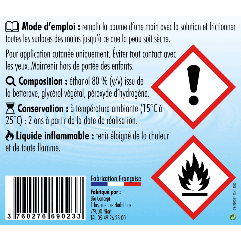 Solution HydroAlcoolique 5 litres Pour l'antisepsie des mains