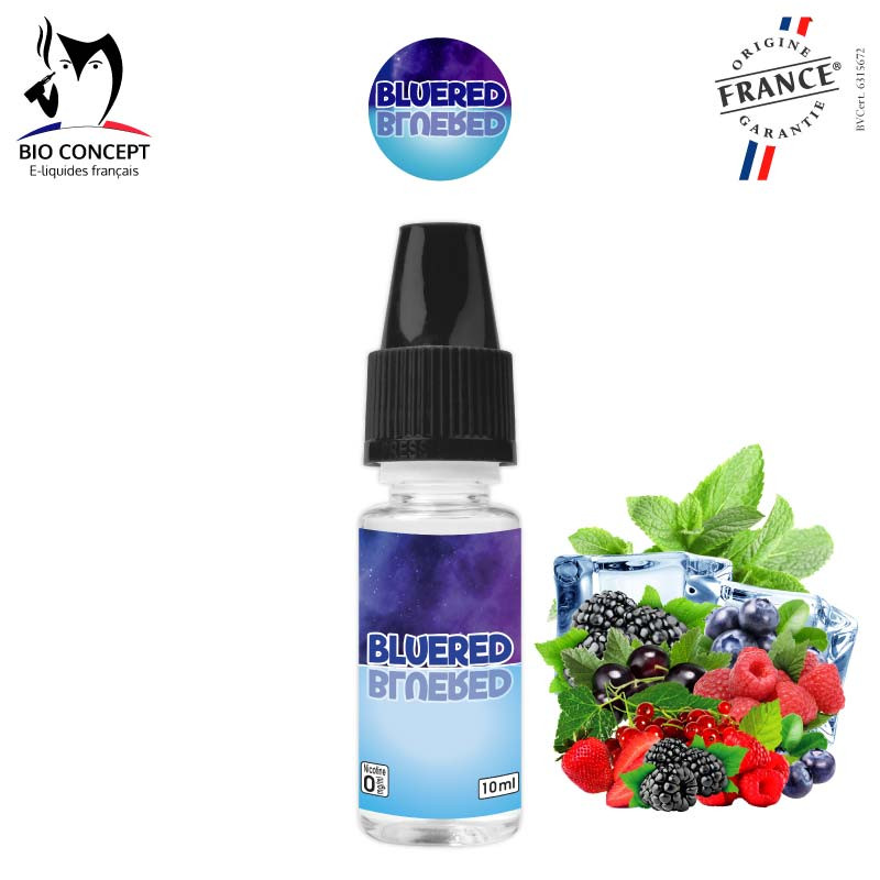 E-liquide bluered pour cigarette électronique fabriqué en France par  BioConcept.